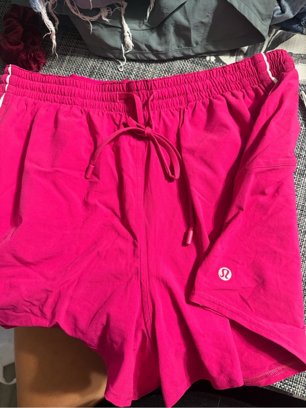 lululemon athletica Bright Pink Athletic Shorts with Drawstring